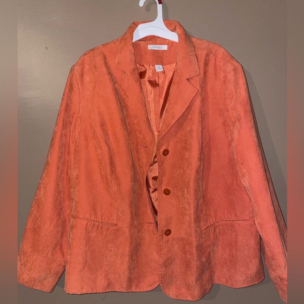 Dress Barn Women’s Velvet Orange Suit Jacket sz 22W